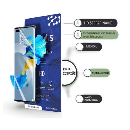 One PLUS 9 PRO NANO Ekran Koruyucu ULTRA İnce Esnek HD ŞEFFAF - Umbos