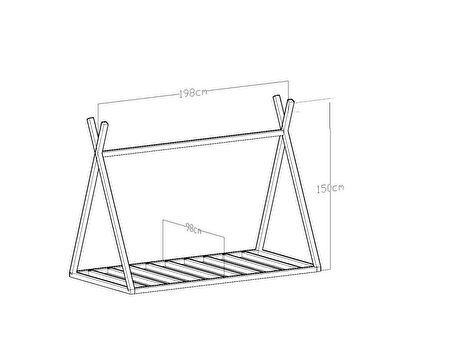 Giyayo Wood's Akasya Montessori Yatak Çam 90*190