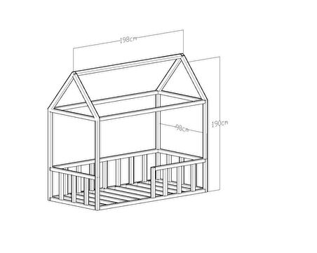 Giyayo Wood's Talha Montessori Yatak Çam 90*190