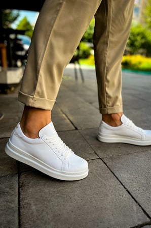 MN979 - Santoni CRT Spor Erkek Ayakkabı BEYAZ