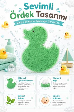 Dermolive Süngerli Oyuncak Bitkisel Banyo Sabunu Ördek 120 g