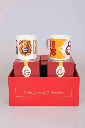 DEKOMUS GIFT BOX ÖZEL KUTULU LiSANSLI 2'Lİ GALATASARAY KUPA