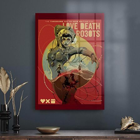 Decovetro Cam Tablo Love Death Robots Jibaro Poster