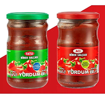 Yurdum Biber Salçası 650 gr TATLI + ACI