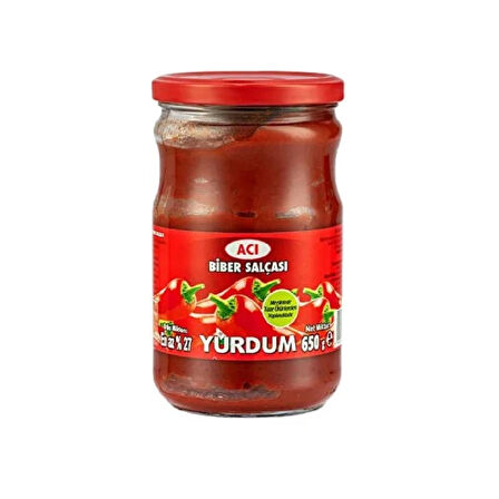 Yurdum Biber Salçası 650 gr TATLI + ACI