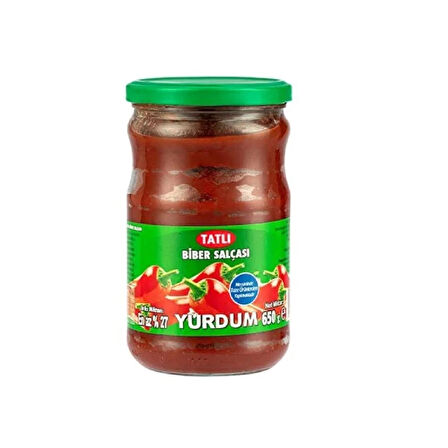 Yurdum Biber Salçası 650 gr TATLI + ACI