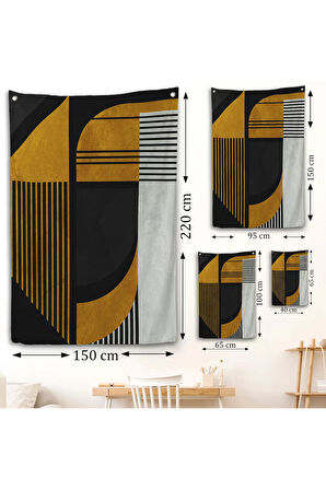 Geometrik Soyut Duvar Örtüsü-7871