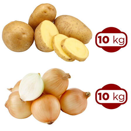 GELTAT Patates Afyon 10 Kg + Kuru Soğan 10 kg 