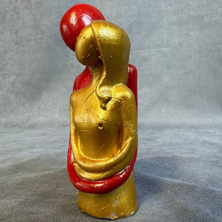 Uretti - Hülya 6683 El Yapımı Dekoratif Sarılmış Çift Biblo