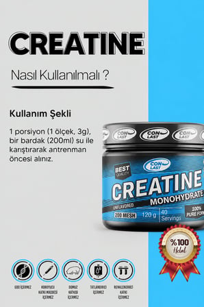 Conlast Güç ve Protein Paketi Whey Çikolata 2000g/Creatine 120g/Glutamıne 120g/Bcaa 120g Hediye Shaker