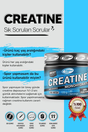 Conlast Güç ve Protein Paketi Whey Çikolata 2000g/Creatine 120g/Glutamıne 120g/Bcaa 120g Hediye Shaker