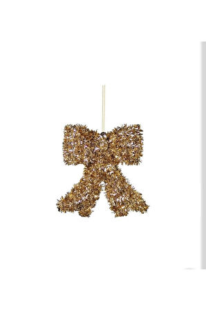 Yılbaşı Süsü Kurdele Şampanya 15 cm