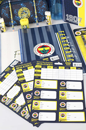 LİSANSLI FENERBAHÇE İLK VE ORTA OKUL ÇANTASI,A4 2 ADET DEFTER,700 ML MATARA,BESLENME KABI İLE KIRTASİYE SETİ