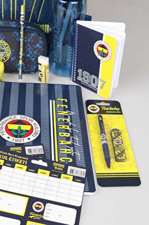 LİSANSLI FENERBAHÇE İLK VE ORTA OKUL ÇANTASI,A4 2 ADET DEFTER,700 ML MATARA,BESLENME KABI İLE KIRTASİYE SETİ