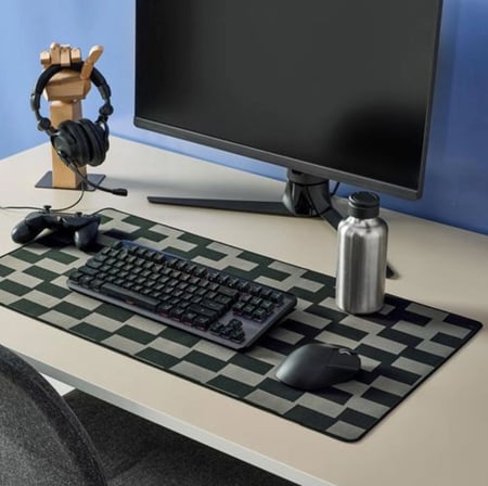 IKEA BLÅSKATA oyun mouse pedi, siyah-gri, 40x80 cm 