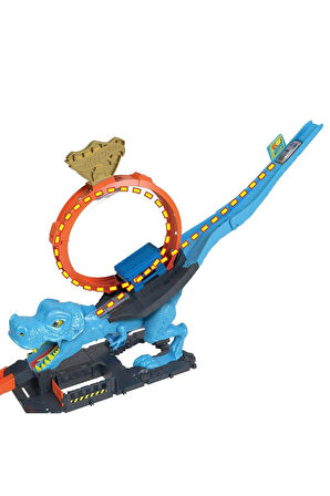 Dinozor Ile Mücadele Oyun Seti Hot Wheels Trex Dinazor Seti