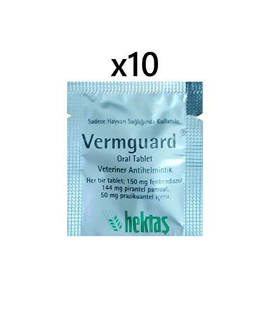 Hektaş Kedi Köpek Iç Pazazt Ve Bağırsk Düzenleyici Verm Guard  Vermguard x10 adet