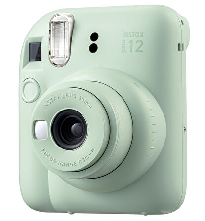 Fujifilm Instax Mini 12 Yeşil Fotoğraf Makinesi 20'lu Film Mini Albüm ve Deri Kılıf Seti