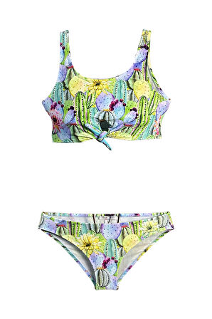 Askılı Çöl Temalı Düğüm Detaylı 50UV Kız Çocuk Bikini Takımı by Nessi Byrd