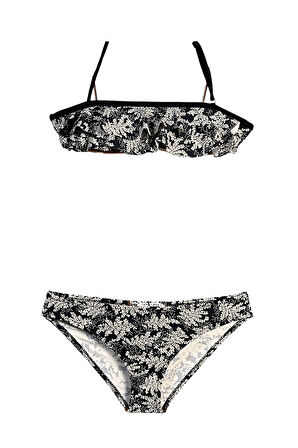 Halter Yaka Botanik Desen 50UV Kız Çocuk Bikini Takımı by Nessi Byrd