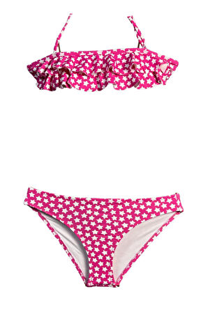 Halter Yaka Yıldız Desenli 50UV Kız Çocuk Bikini Takımı by Nessi Byrd