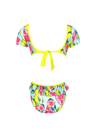 Meyve Desenli Yarım Kol Kız Çocuk Mayo By Nessi Byrd