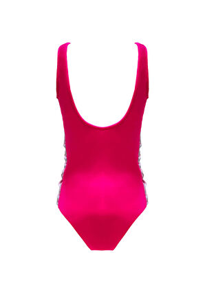 Askılı Pencere Detaylı Spor Tasarım Pembe 50UV Kız Çocuk Mayo BY NESSI BYRD