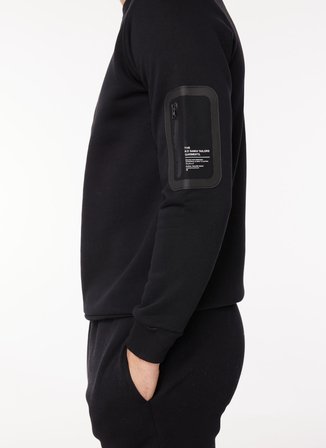 Ko Samui Kapüşon Yaka Siyah Erkek Sweatshırt SEW G511 REPOCKET_REPOCKET REGULAR
