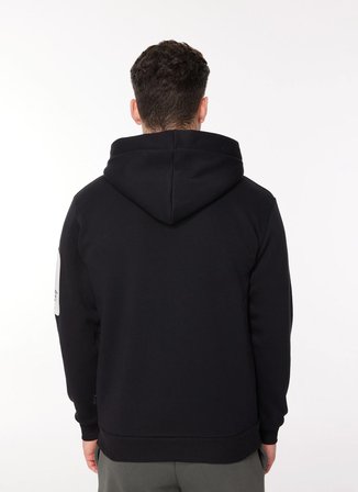 Ko Samui Kapüşon Yaka Siyah - Beyaz Erkek Sweatshırt HEW G511 REPOCKET_REPOCKET REGULAR