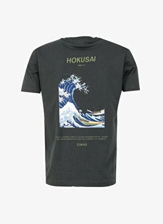 Ko Samui Bisiklet Yaka Baskılı Haki Erkek T-Shirt KMTR S215 PEINTURE_GALLERY REGULAR