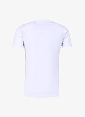 Ko Samui Bisiklet Yaka Baskılı Beyaz Erkek T-Shirt KMTT S240 BAS_SNAPSHOT REGULAR FIT