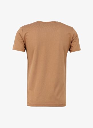 Ko Samui Bisiklet Yaka Baskılı Kahve Erkek T-Shirt KMTT S241 JEFF_SNAPSHOT REGULAR FIT