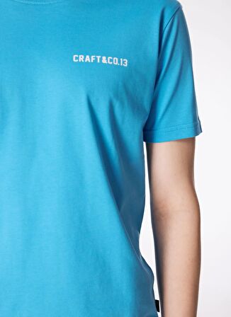 Ko Samui Bisiklet Yaka Baskılı Mavi Erkek T-Shirt KMTR S226 ROAD_CRAFT&CO REGULAR FIT