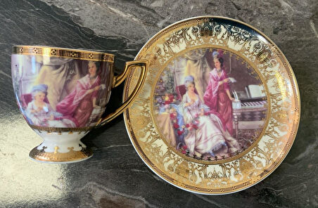 Royking Matmazel Afet-i Devran 6 Kahve Fincan Takımı HKR 005