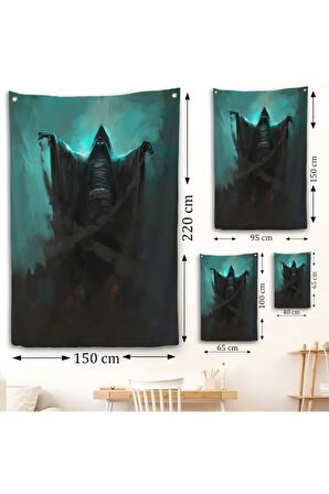 Gizemli Karanlık Ruh Yükseliyor Duvar Örtüsü-7884