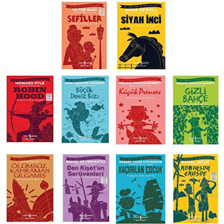 3.Sınıftan 4.Sınıfa Geçenler İçin İş Çocuk Klasikleri Seti 10 Kitap ( Tatil Kitabı Hediyeli)
