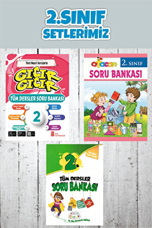 2.Sınıf Soru Bankası Seti (Gıcır Tüm Dersler Soru Bankası + Afacan Soru Bankası+Tüm Dersler Soru Bankası)