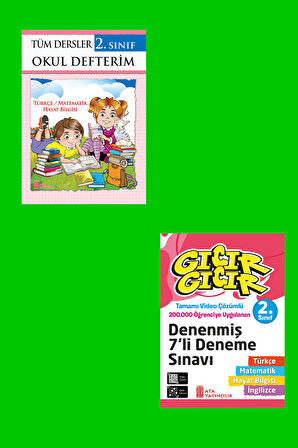 Ata 2.Sınıf Okula Yardımcı Tüm Dersler Okul Defterim- 6 lı Deneme Sınavı