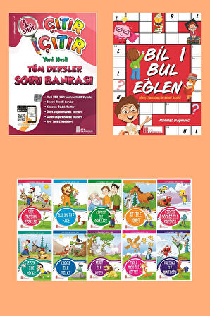 1.Sınıf Eğlenceli Yaz Tatil Seti ( Soru Bankası+Bil Bul Eğlen+10 lu Hikaye)