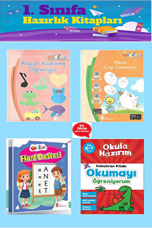 1.Sınıfa Hazırlık Seti (Kodlama Öğreniyor+Çizgi Çalışmaları+Harf Defteri+Okumayı Öğreniyorum)