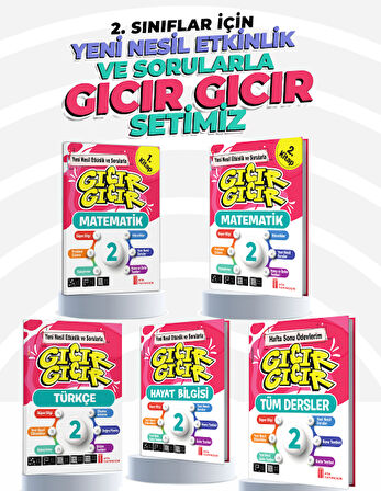 2.Sınıf Yeni Nesil Etkinlik ve Sorularla Gıcır Gıcır 5 li Set