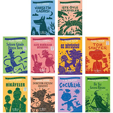 3.Sınıftan 4.Sınıfa Geçenler İçin İş Çocuk Klasikleri Seti 10 Kitap 2 ( Tatil Kitabı Hediyeli)