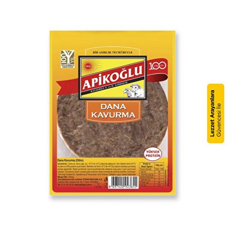 Apikoğlu Siniri Alınmış Dilim Kavurma 100 gr 2'li Paket