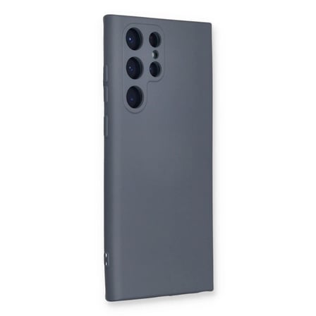 Samsung Galaxy S22 Ultra Kılıf Nano İçi Kadife Silikon - Gri