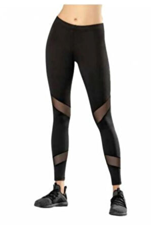 Kadın Transparan Detaylı Sporcu Tayt Yeni Sezon (1 Adet )