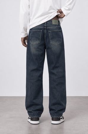 Erkek Baggy Jean Tint Mavi