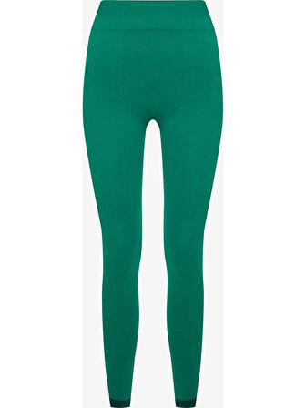 Penti Yeşil Yüksek Bel Kontrast Dikişsiz Seamless Bilek Boy Tayt