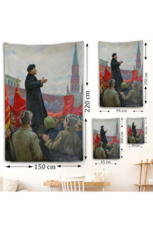 Sovyet lideri Vladimir Lenin Duvar Örtüsü-7888