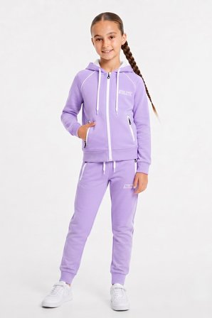 Kız Çocuk Scuba Atheletic Reglan Kol Kapüşonlu Dalgıç Kumaş Eşofman Takımı ESF7027