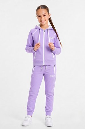 Kız Çocuk Scuba Atheletic Reglan Kol Kapüşonlu Dalgıç Kumaş Eşofman Takımı ESF7027